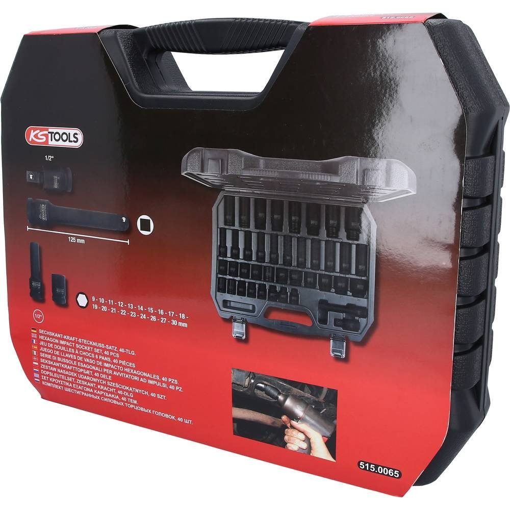 KS Tools Steckschlüssel 1/2″ Sechskant-Kraft-Stecknuss-Satz, 40-tlg 515.0065 – Bild 5 von 5
