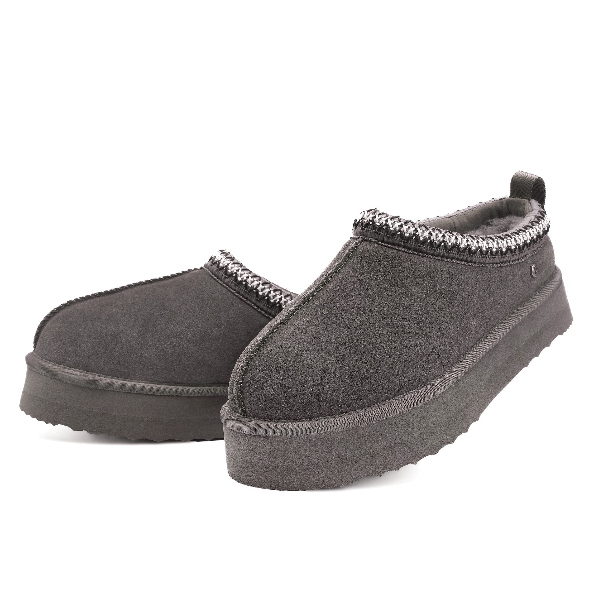 Parfeying Damen Pantoffel aus luxuriösem australischem Lammerfell outdoor Plüsch Hausschuhe echtem weicher Merinwolle 100% naturliche Meterialien