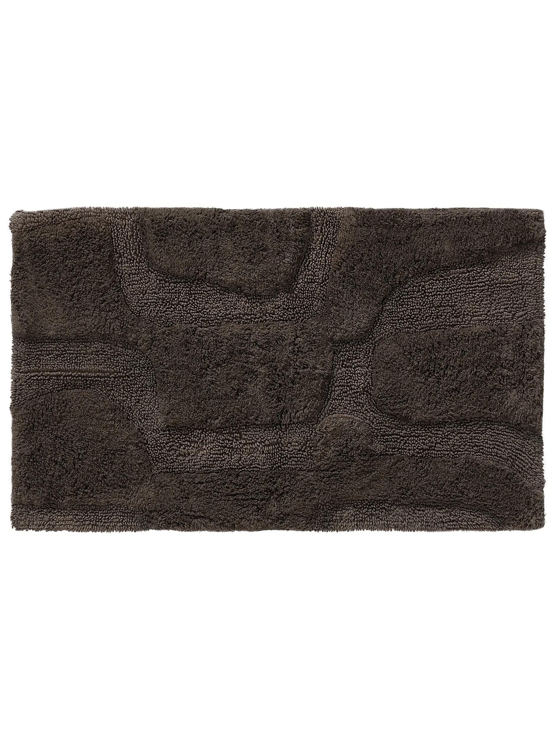 benuta Badematte Nehir, Höhe 6 mm, Baumwolle, rechteckig, 100% Baumwolle, handgeknüpft, Abstrakt, Minimalistisch, Badezimmer