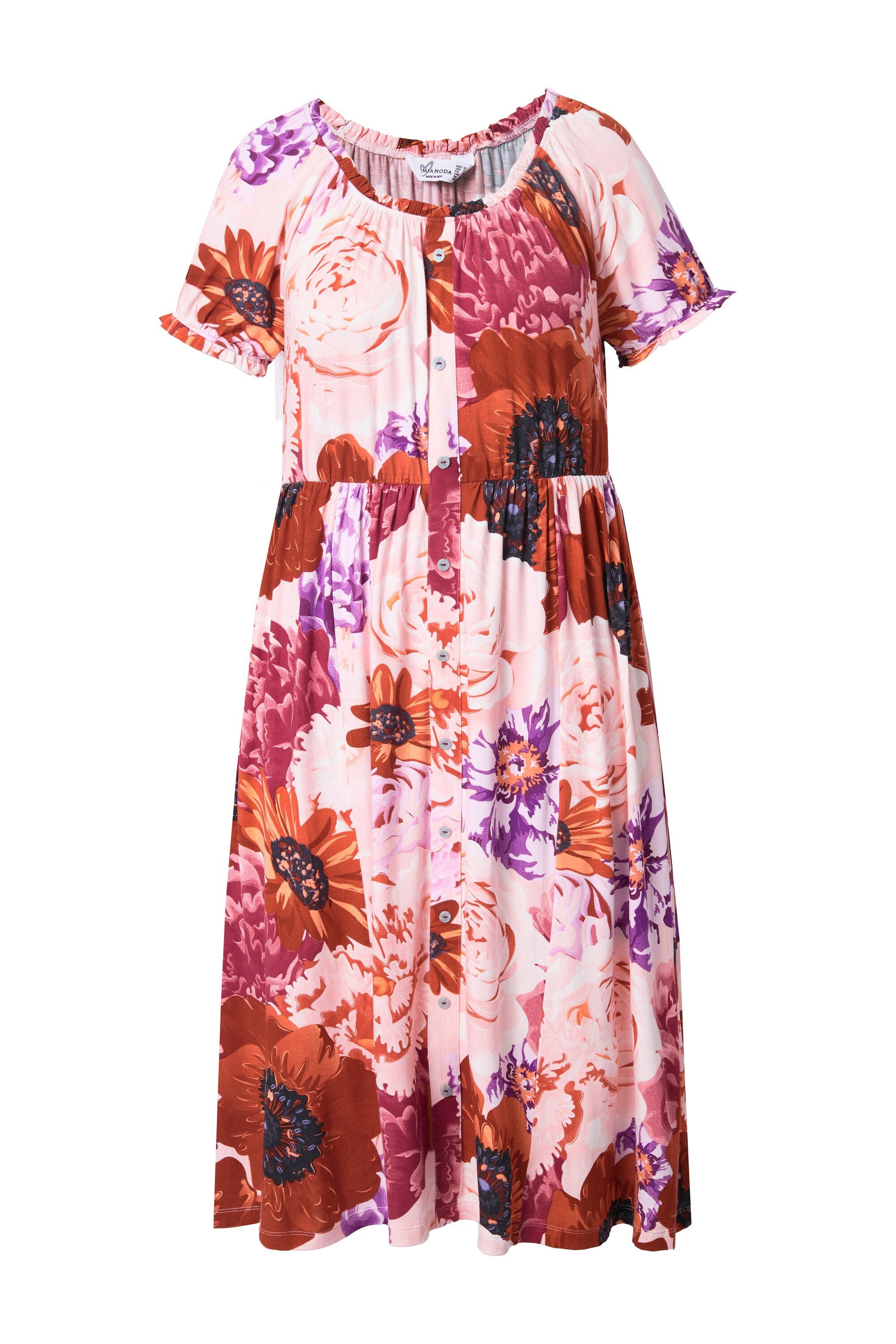 MIAMODA Jerseykleid Midi-Jerseykleid A-Linie Allover-Print günstig online kaufen