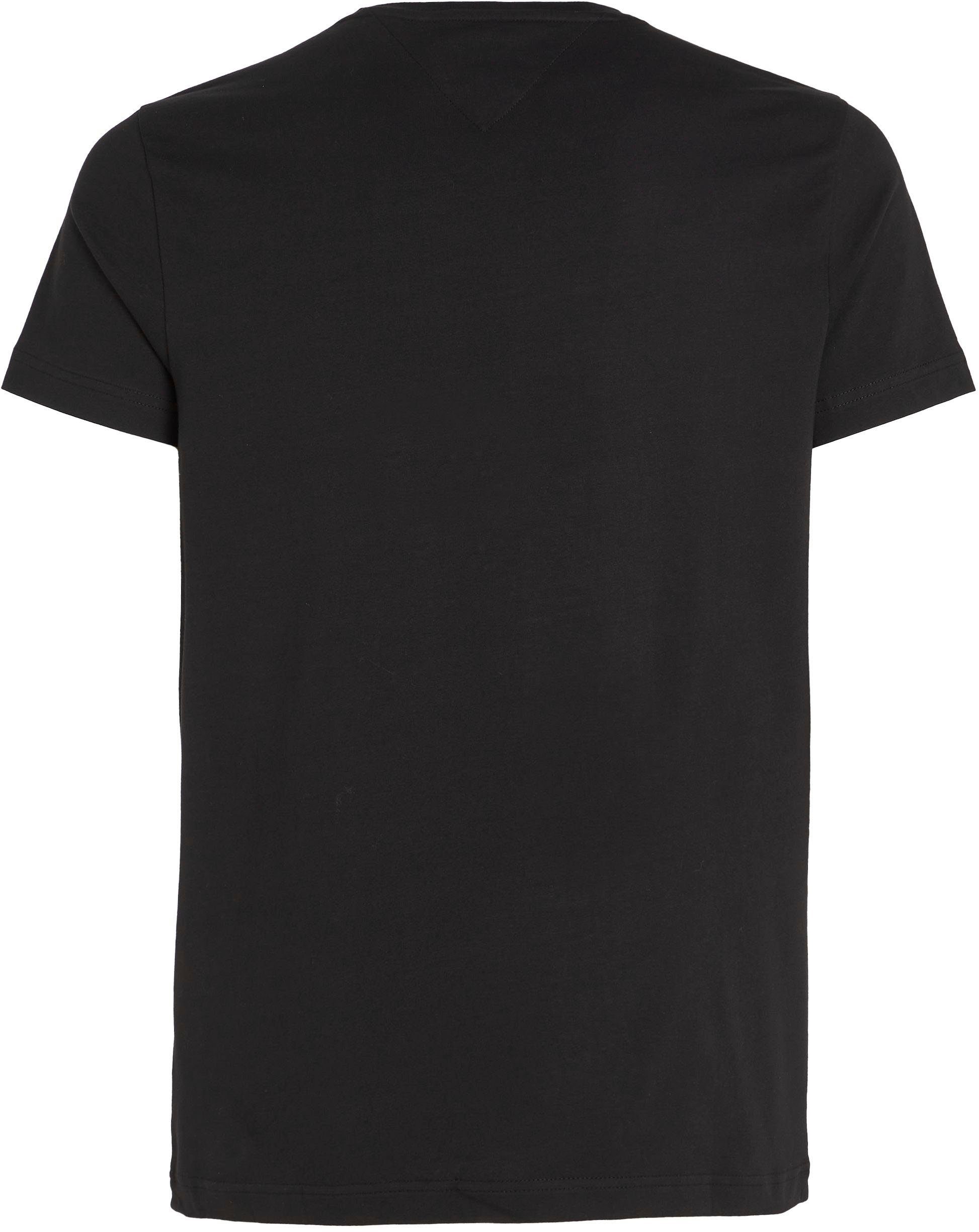 V-Shirt T-Shirt Slim black Stretch Tommy Hilfiger