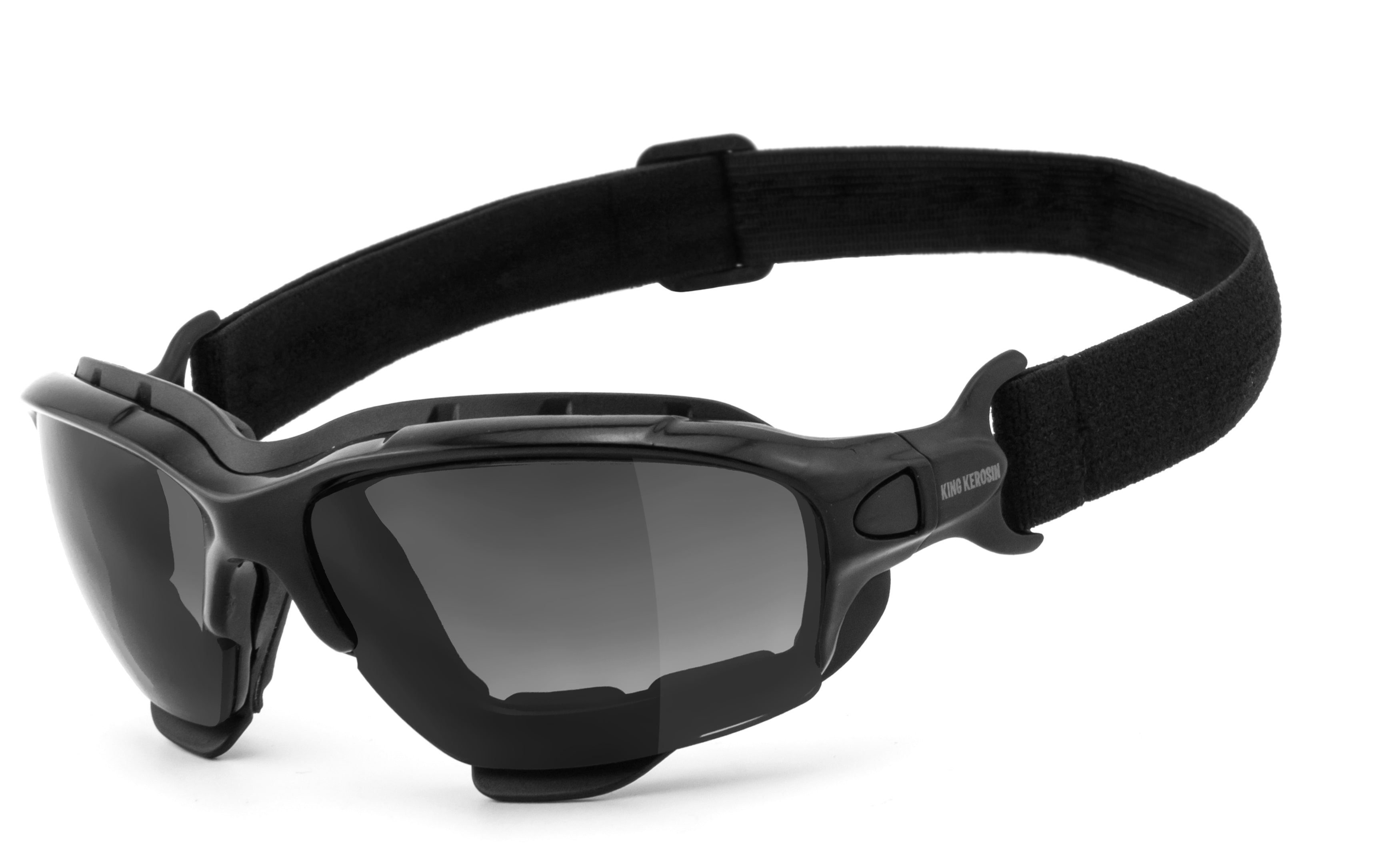 KingKerosin Motorradbrille KK195 Multifunktion, inkl. 3 Paar Wechselgläser, viele Extras