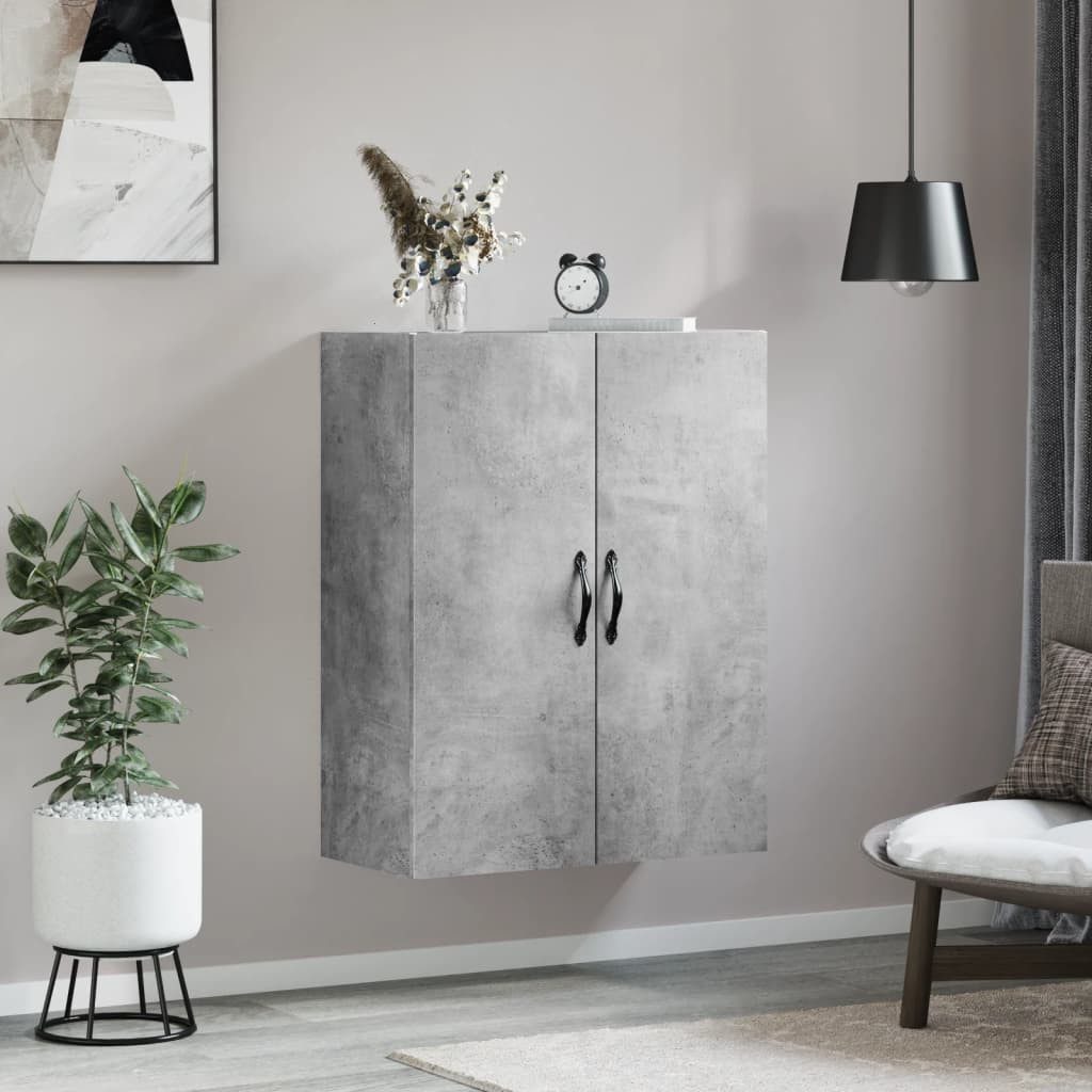 vidaXL Hängeschrank Wandschrank Betongrau 69,5x34x90 cm günstig online kaufen