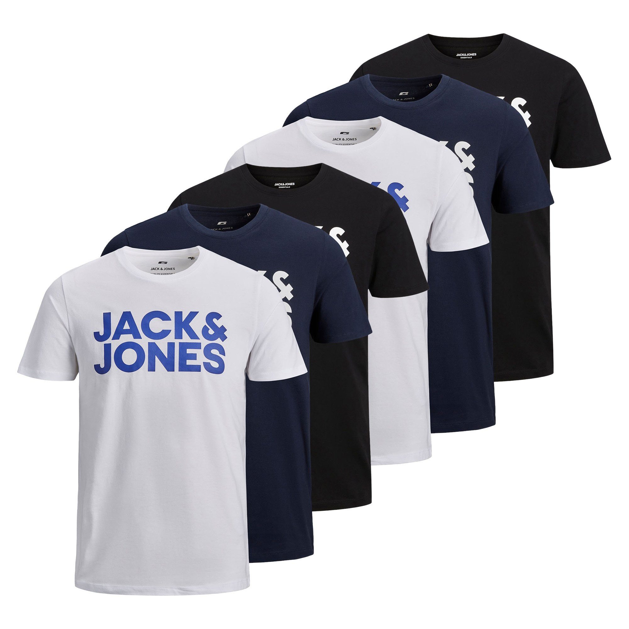T-Shirt Herren T-Shirt 6er Pack Baumwolle