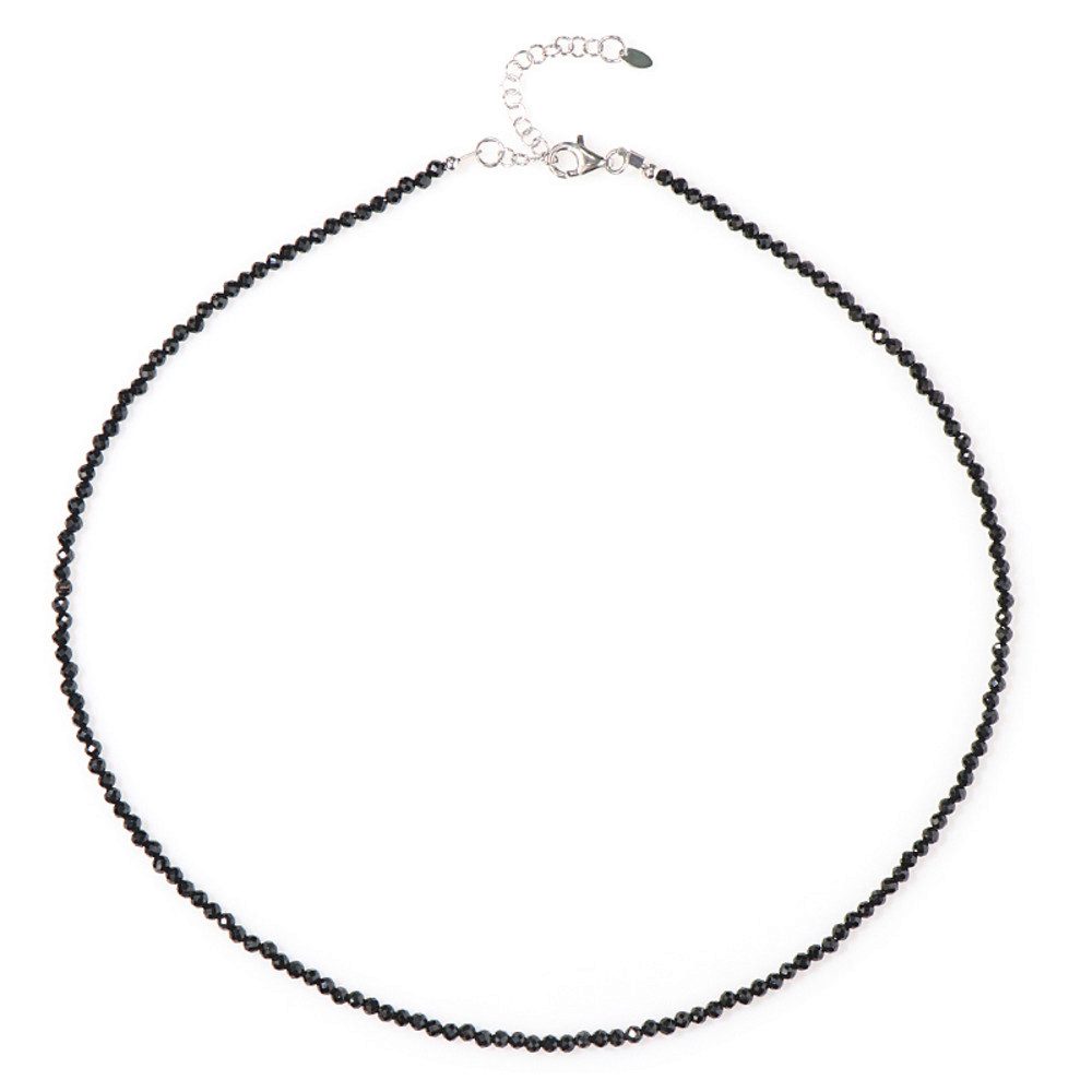 Cavill Silberkette Schwarze Spinell Kette 29,58 ct mit 925 Sterling Silber verstellbar (1-tlg)