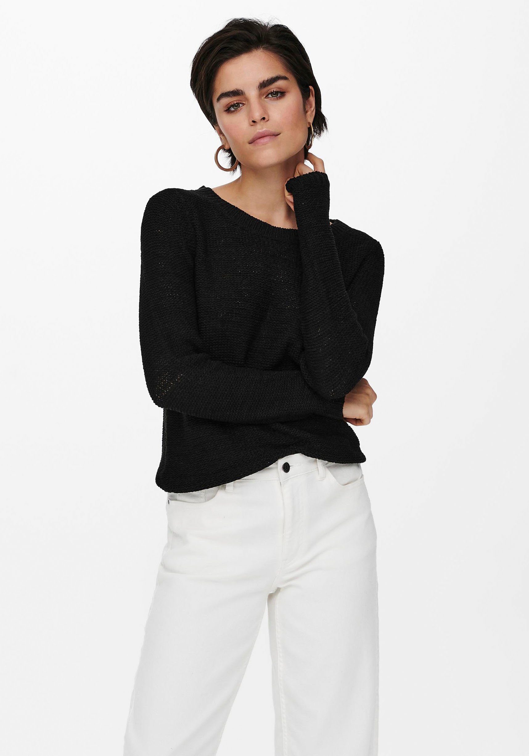 ONLY Strickpullover ONLGEENA XO L/S PULLOVER KNT NOOS mit Rundhalsausschnit günstig online kaufen