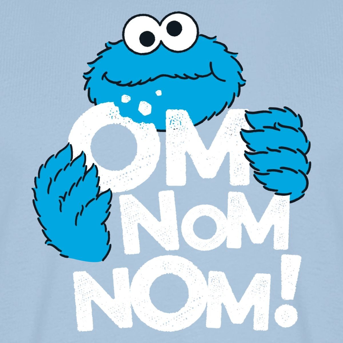 Spreadshirt T-Shirt Sesamstraße Krümelmonster Om Nom Nom Männer Premium T-Shirt (1-tlg)