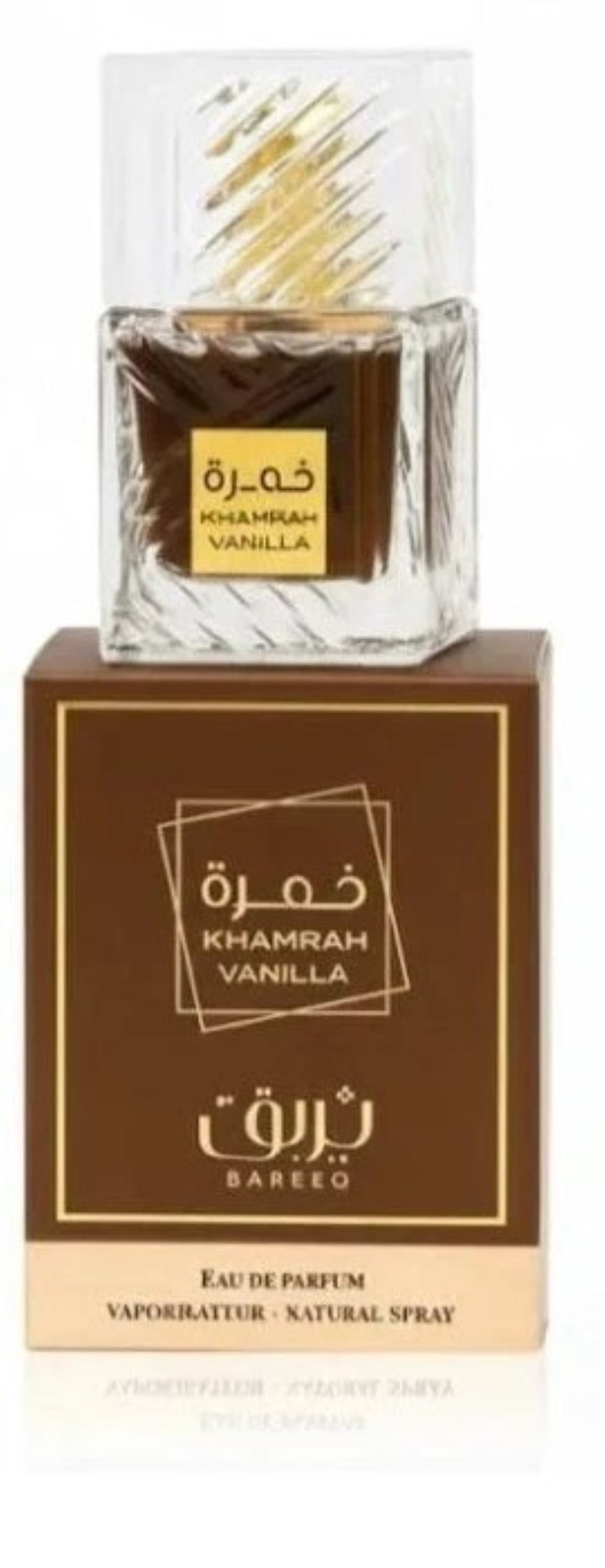 Bareeq Eau de Parfum Khamrah Vanilla Sinnlich-orientalischer Duft Bareeq 30ml, Luxuriöse Mischung aus Vanille, Zimt & Amber für besondere Momente