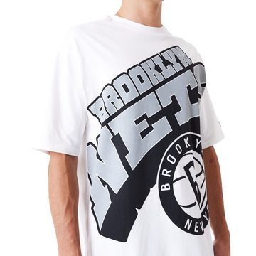 New Era Print-Shirt Oversized BIG LOGO Brooklyn Nets