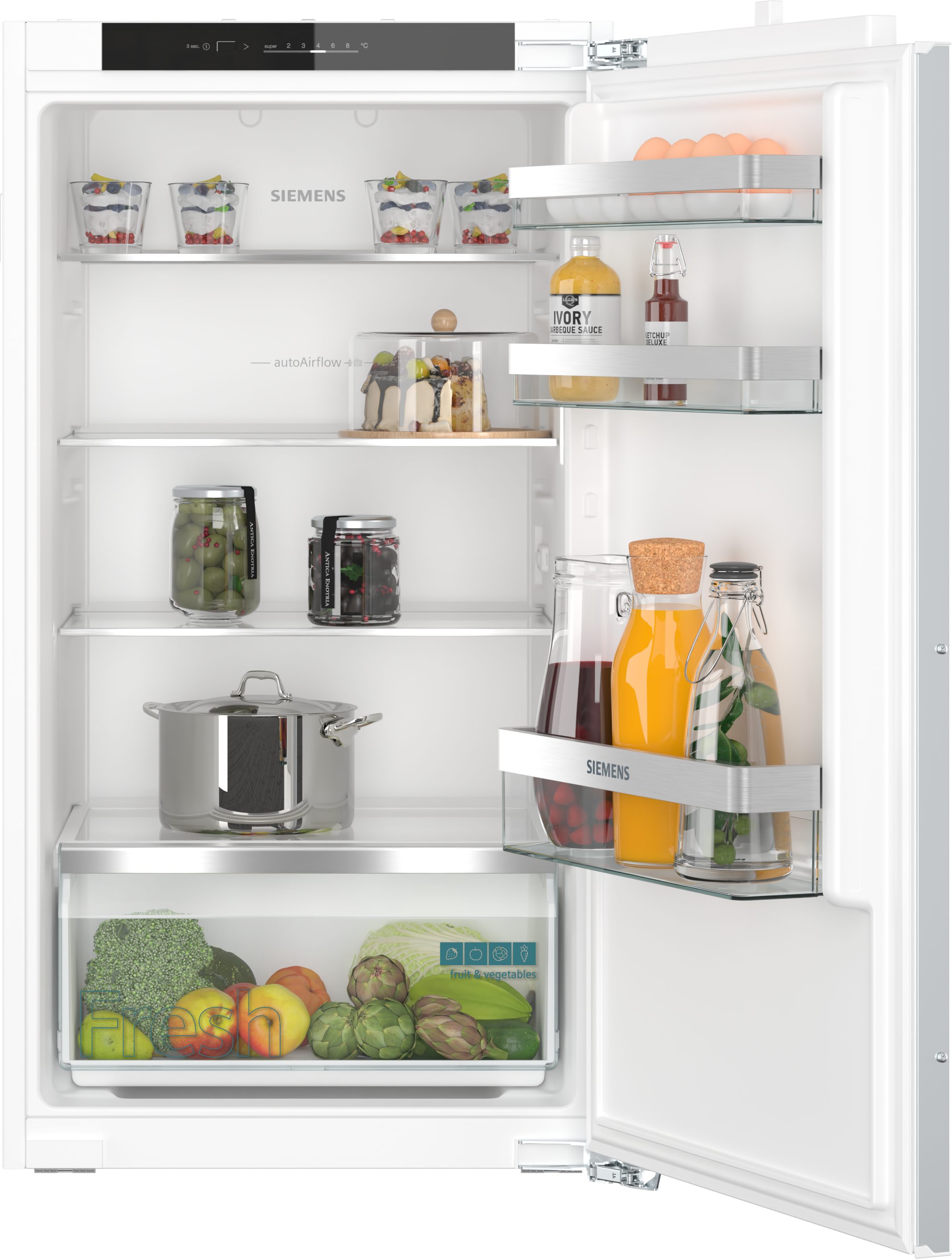 SIEMENS Einbaukühlschrank iQ300 KI31R2FE0, 102,1 cm hoch, 54,1 cm breit, FreshBox: praktische Aufbewahrung für Obst und Gemüse