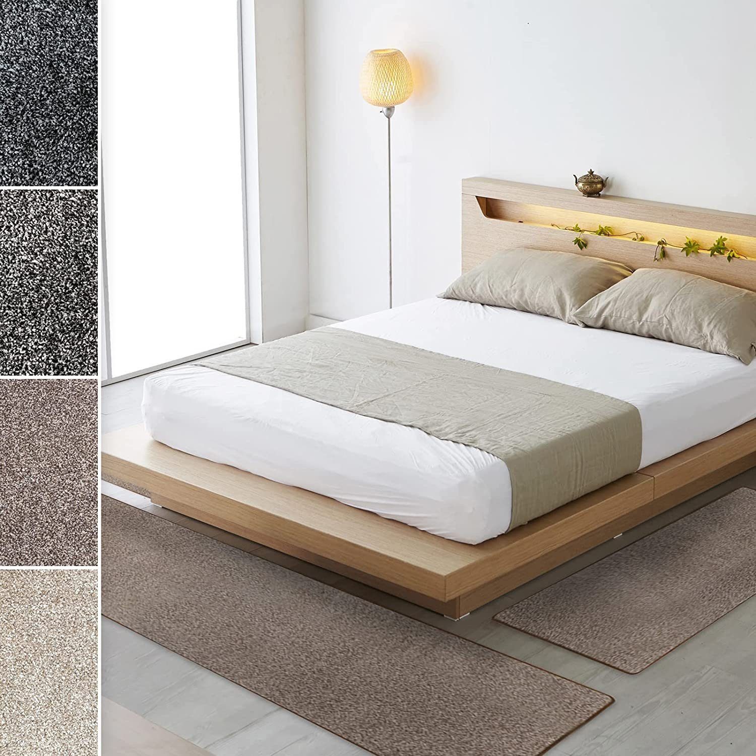 Floordirekt Hochflor-Bettumrandung Lyon 1A, 4 Farben & 3 Größen, Läufer, id günstig online kaufen