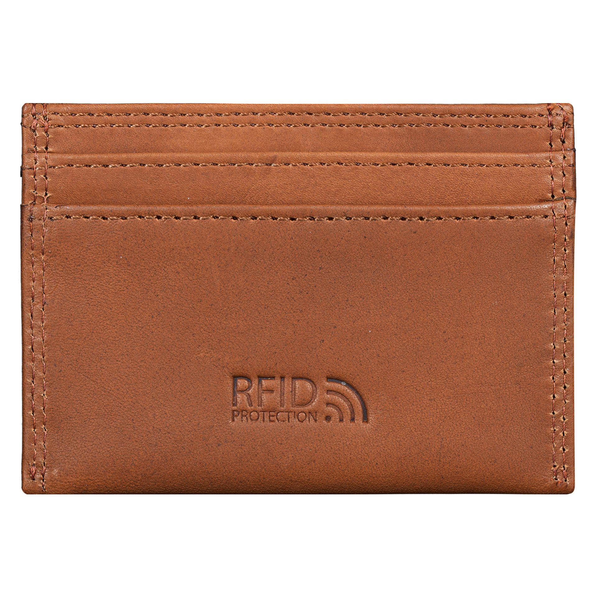 Benthill Kartenetui Kartenetui Echt Leder Mini Geldbörse Slim Mini Portmonee Kleine Schmal, RFID-Schutz Kartenfächer Scheinfach Slim