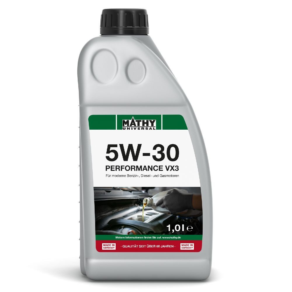 MATHY Motoröl MATHY SAE 5W-30 Performance VX3 1,0 l, (1-tlg), Synthetisches HC-Motorenöl