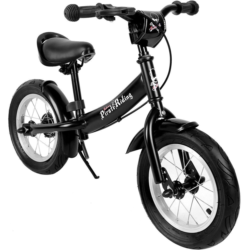 Spielwerk Laufrad Street Pirate, 2-5 Jahre 12 Zoll Höhenverstellbar Bremse Lenkrad Luftreifen Fahrrad – Bild 3 von 5