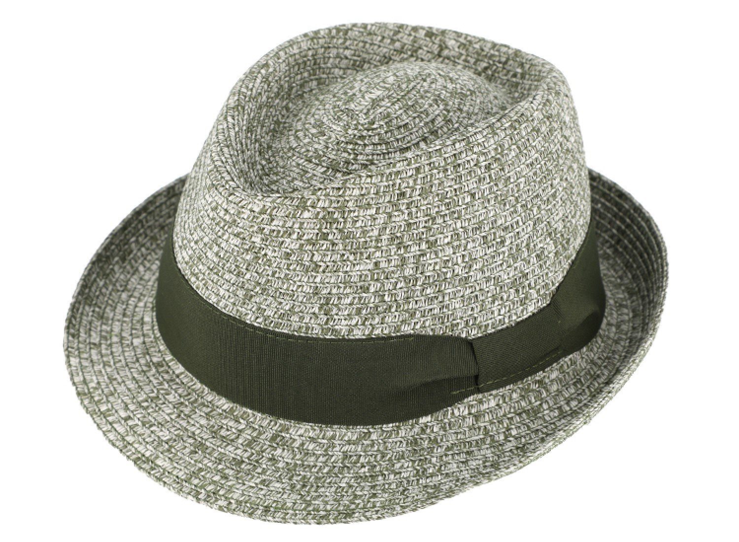 Fiebig Strohhut knautschbarer Trilby modisch meliert