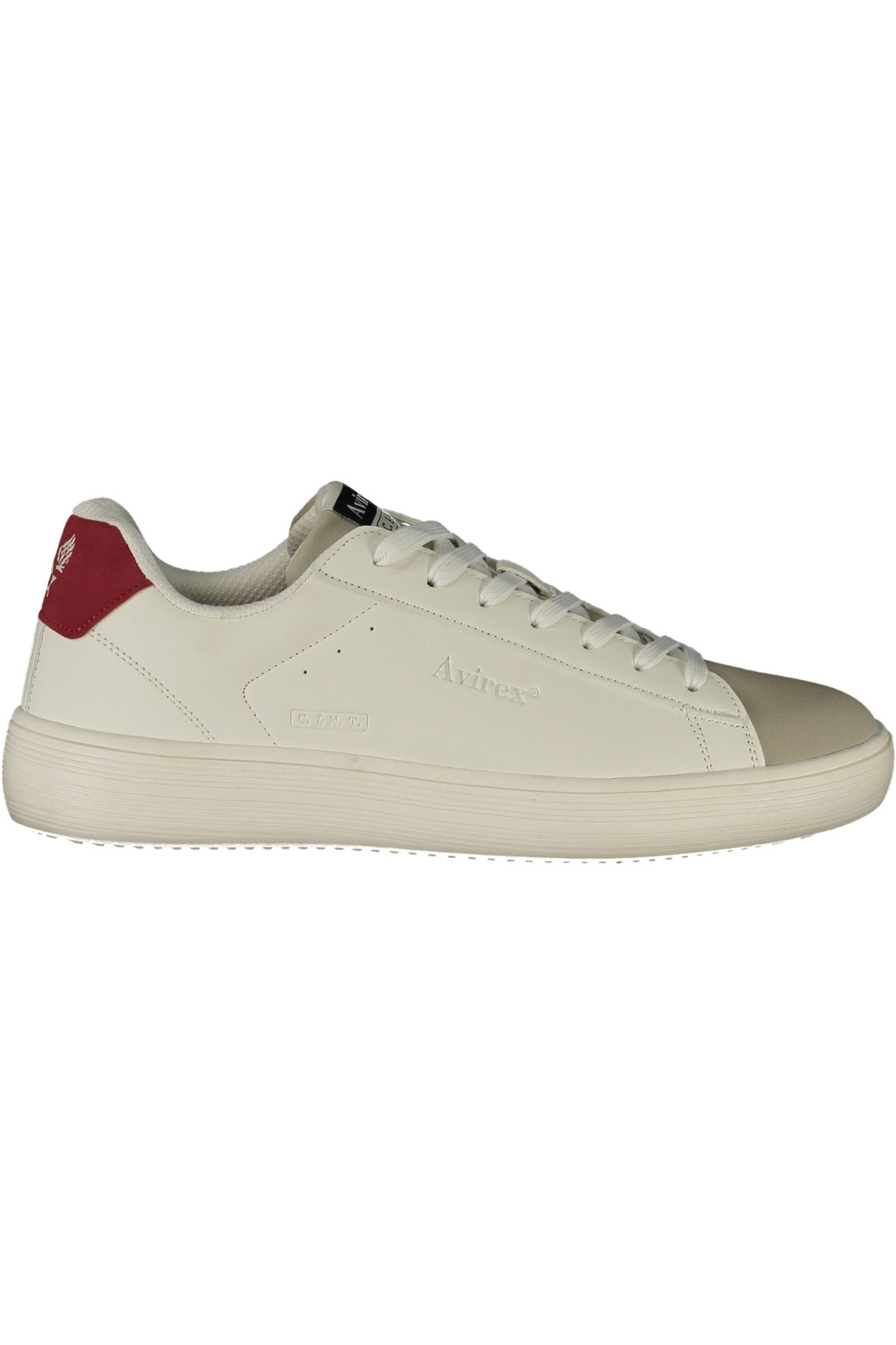 AVX AVIREX DEPT Sneaker Stylische weiße Herrensneaker mit Kontrastdetails