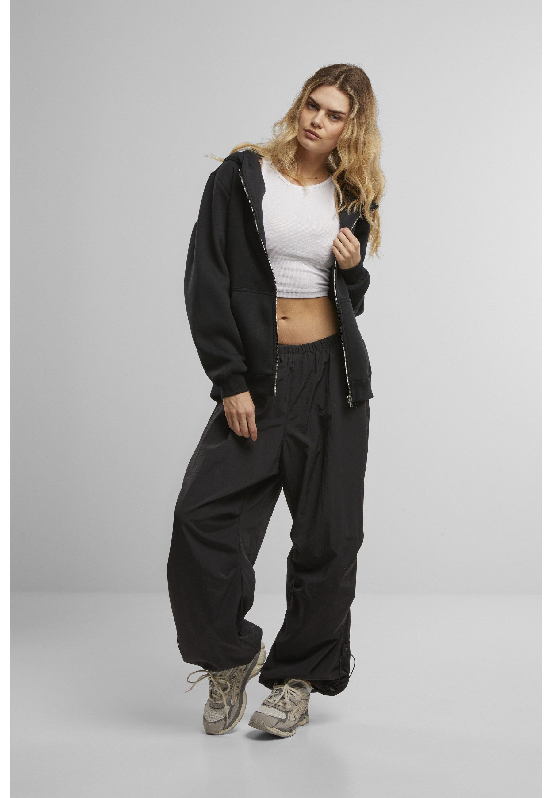 Miss Tee Sweatjacke Miss Tee Peace Sign EMB Fluffy Zip Hoody
