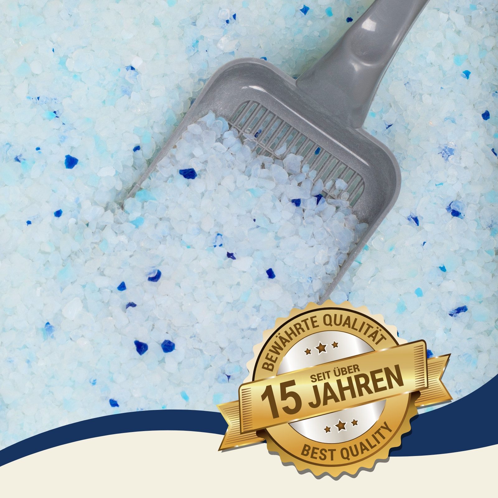 Lyra Pet Katzenstreu 6 x 5 Liter Lyra Pet® Lyra Power® Silica Silikat Katzenstreu, nicht klumpend, staubfrei