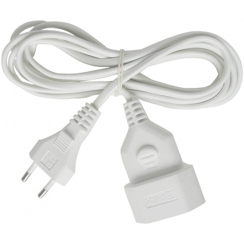 Brennenstuhl Steckdose Brennenstuhl 3m Verlängerungskabel Euro Stecker, Verlängerungskabel 3m, Euro-Stecker, weiß, Hochwertiger Kunststoff, flexibler Stromanschluss