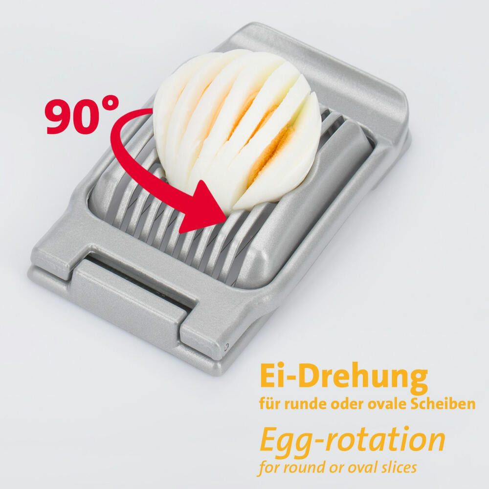 WESTMARK Eierschneider für runde und ovale Scheiben, einzeln gespannte Schneiddrähte, aus Edelstahl, Made in Germany – Bild 4 von 5