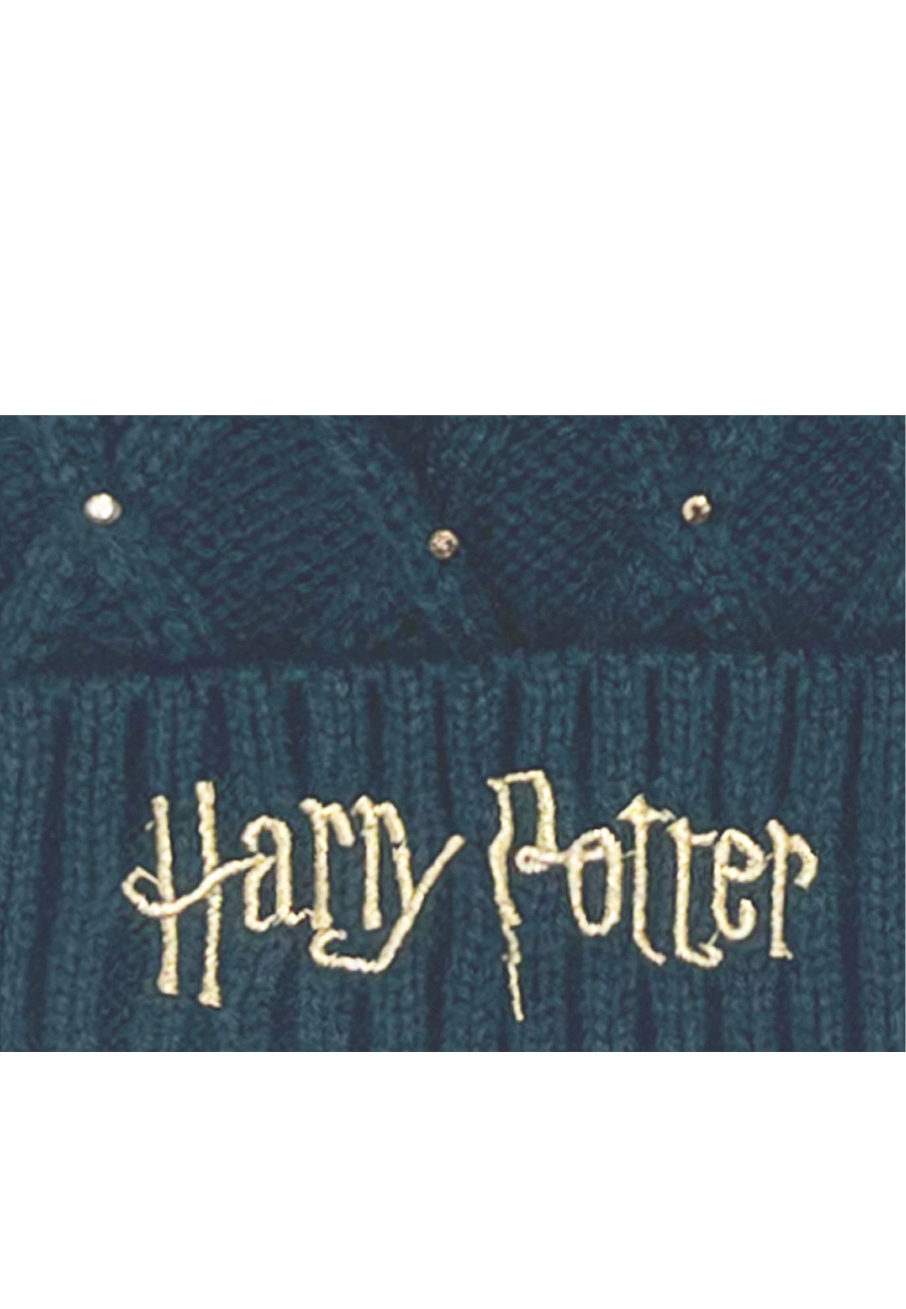 Harry Potter Bommelmütze Bommel-Mütze mit Stickerei und Strass-Steinen