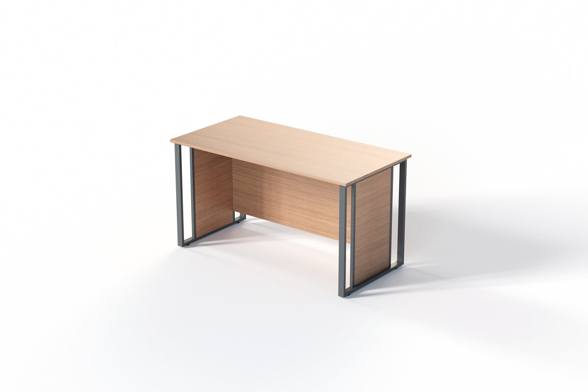 JVmoebel Schreibtisch Schreibtisch ohne Schubladen Beige Modern Tisch mit Metallgestell, Made in Europa