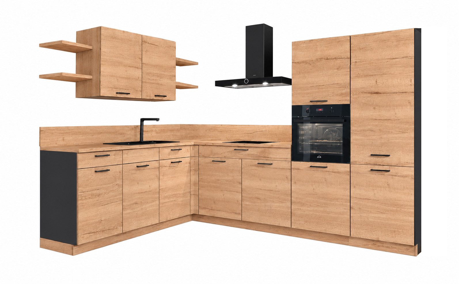 nobilia® Winkelküche Paris, individuell anpassbar, gratis Küchenplanung mit Profis, (Breite 550cm), vormontiert, wahlw. mit E-Geräten, Preis inkl.Lieferung