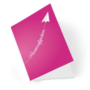 itenga Notizheft itenga Hausaufgabenheft Papierflieger Pink (Motiv 17) DIN A5, 96 Seite