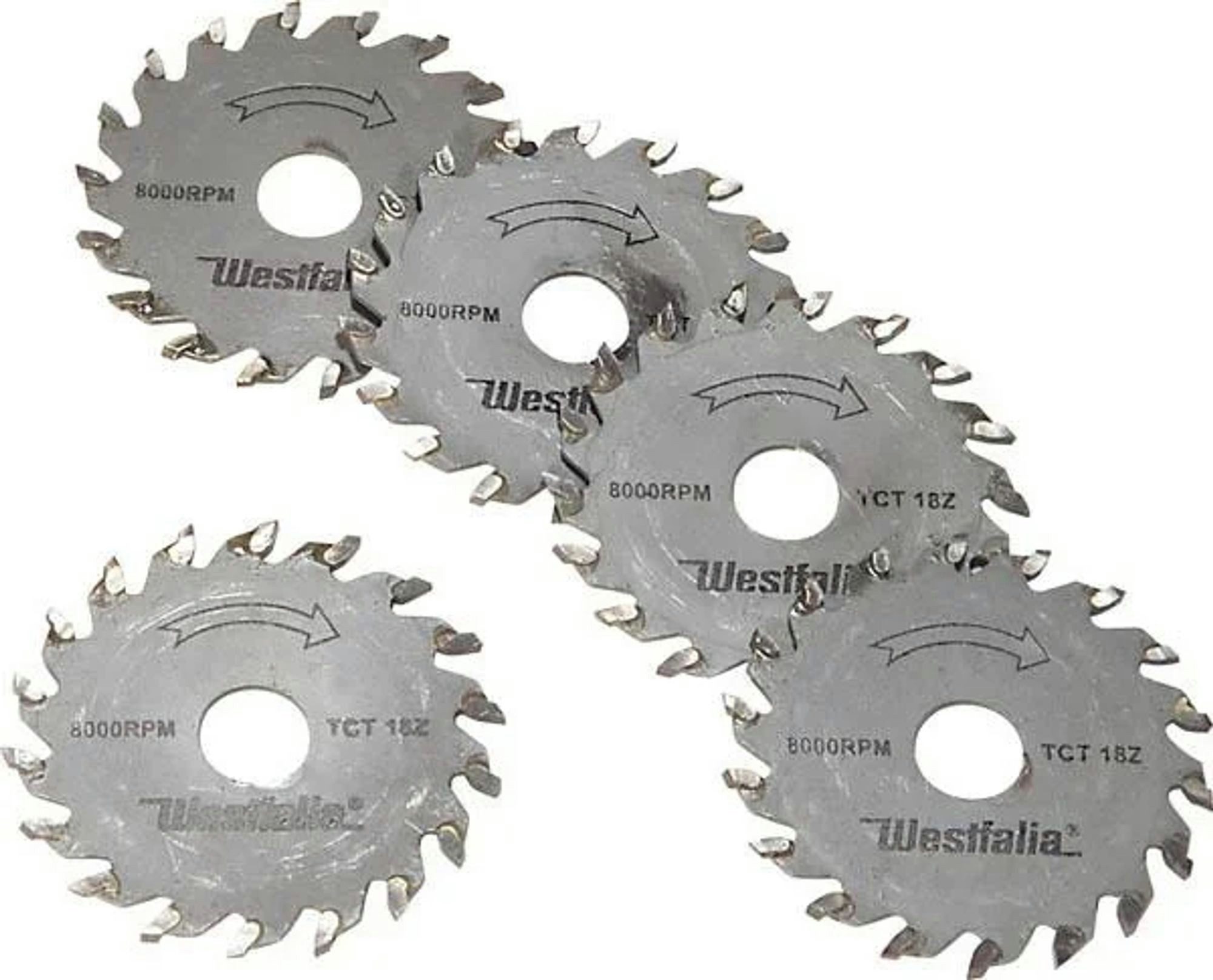 Westfalia Werkzeug Tauchsägeblatt Sägeblatt Set 5-teilig Hartmetall