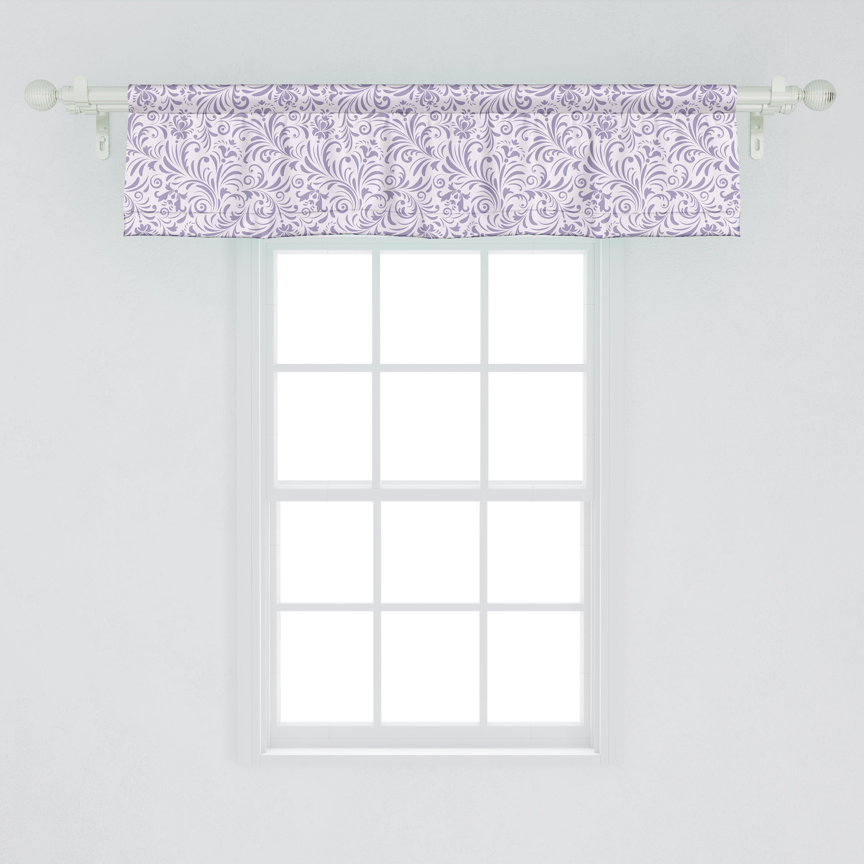 Schlafzimmer Curly Microfaser, Volant Foliage mit für Vorhang Blumen Scheibengardine Abakuhaus, Abstrakt Küche Dekor Stangentasche,