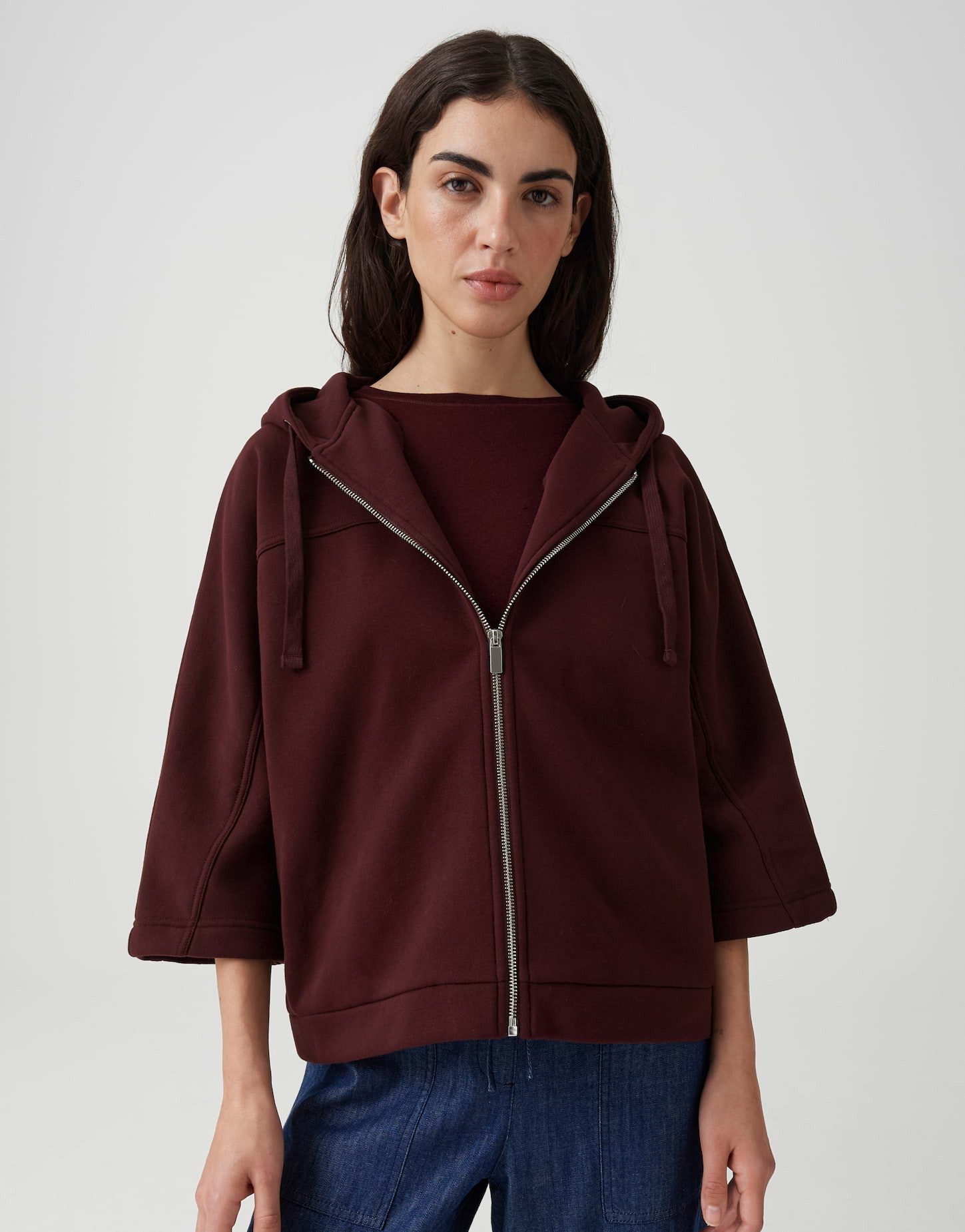 OPUS Sweater Kapuzenjacke aus BCI Cotton Sweat Loose Fit Vielseitig kombinierbar für casual Looks