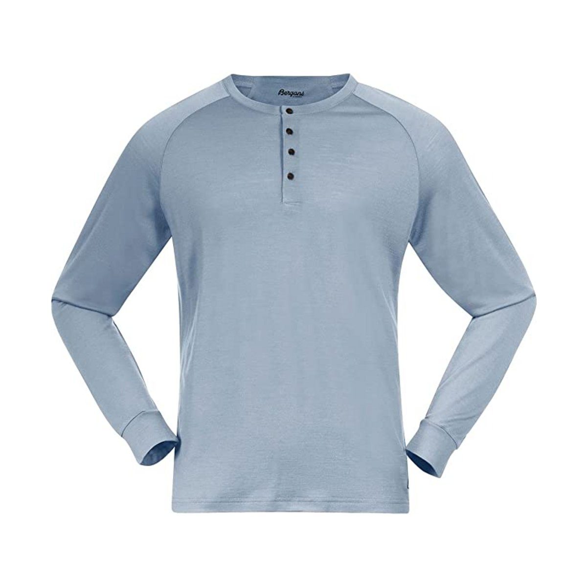 Bergans T-Shirt blau passform textil (1-tlg) Husky Blue