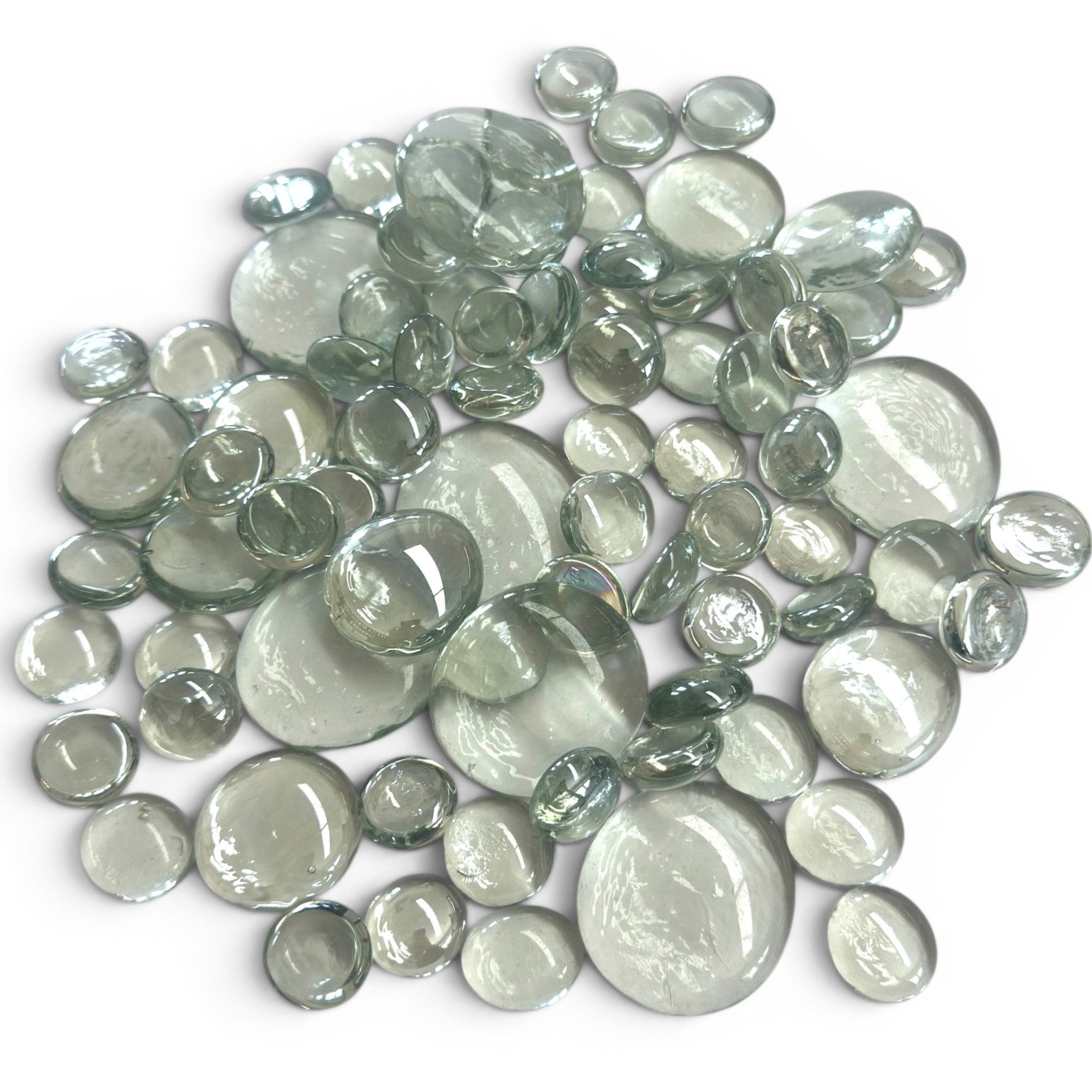 Eurosand Streudeko Muggelsteine aus Glas 0,5kg, 15 - 40mm, Dekosteine Glassteine Deko