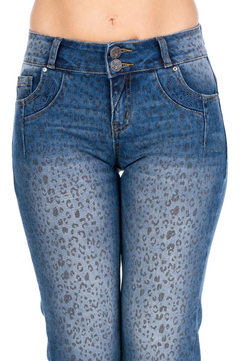 Hangowear Trachtenjeans Trachtenjeans Damen - HENDRINA LANG LEO DENIM - aop