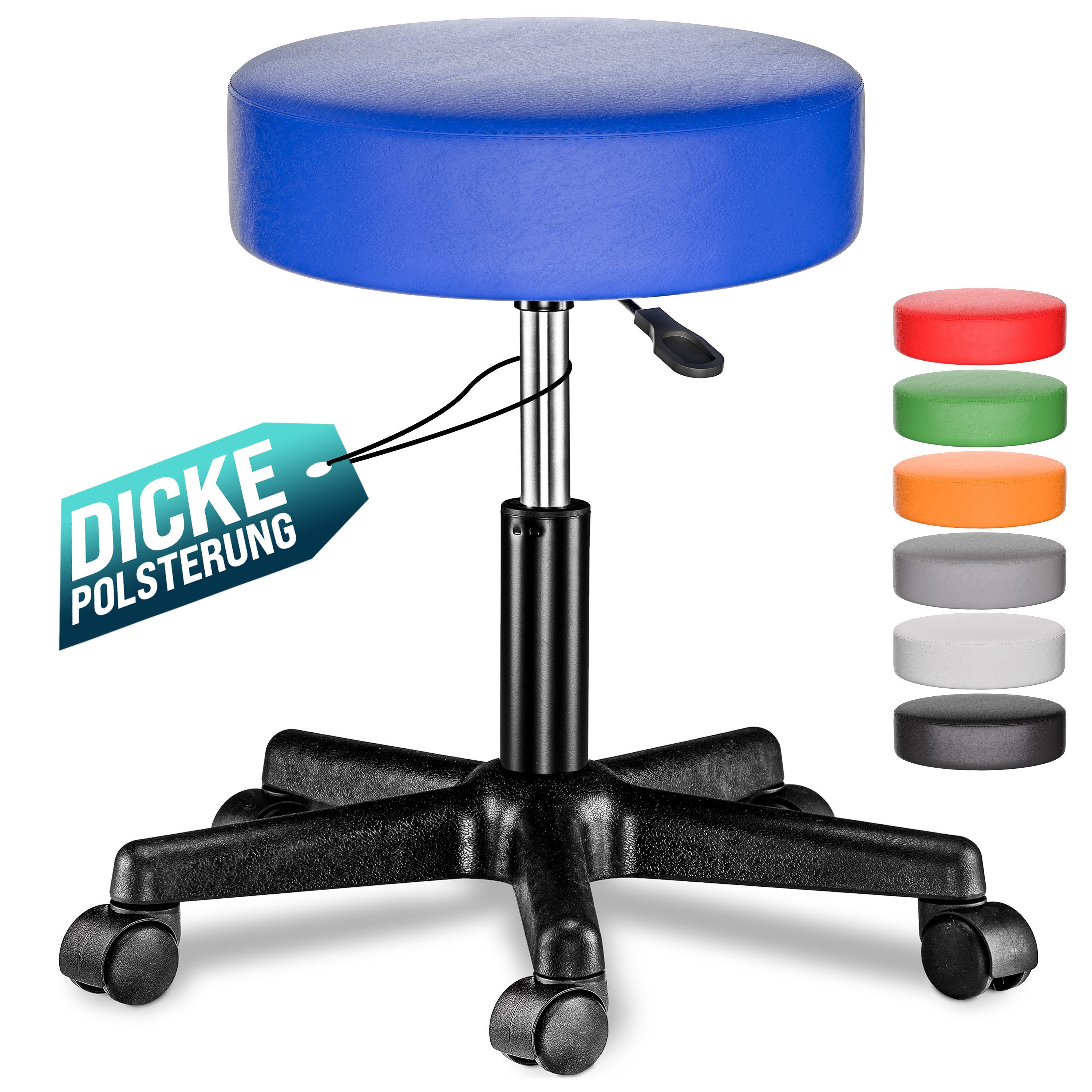 Casaria Drehhocker, Höhenverstellbar 10cm Polsterung 46-60cm günstig online kaufen