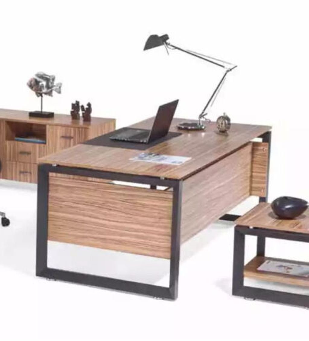 JVmoebel Stilvolle Schreibtisch Einrichtung Luxus Holz Europa nur Schreibtisch Schreibtisch), in 1x (1-St., Made Brauner Büromöbel