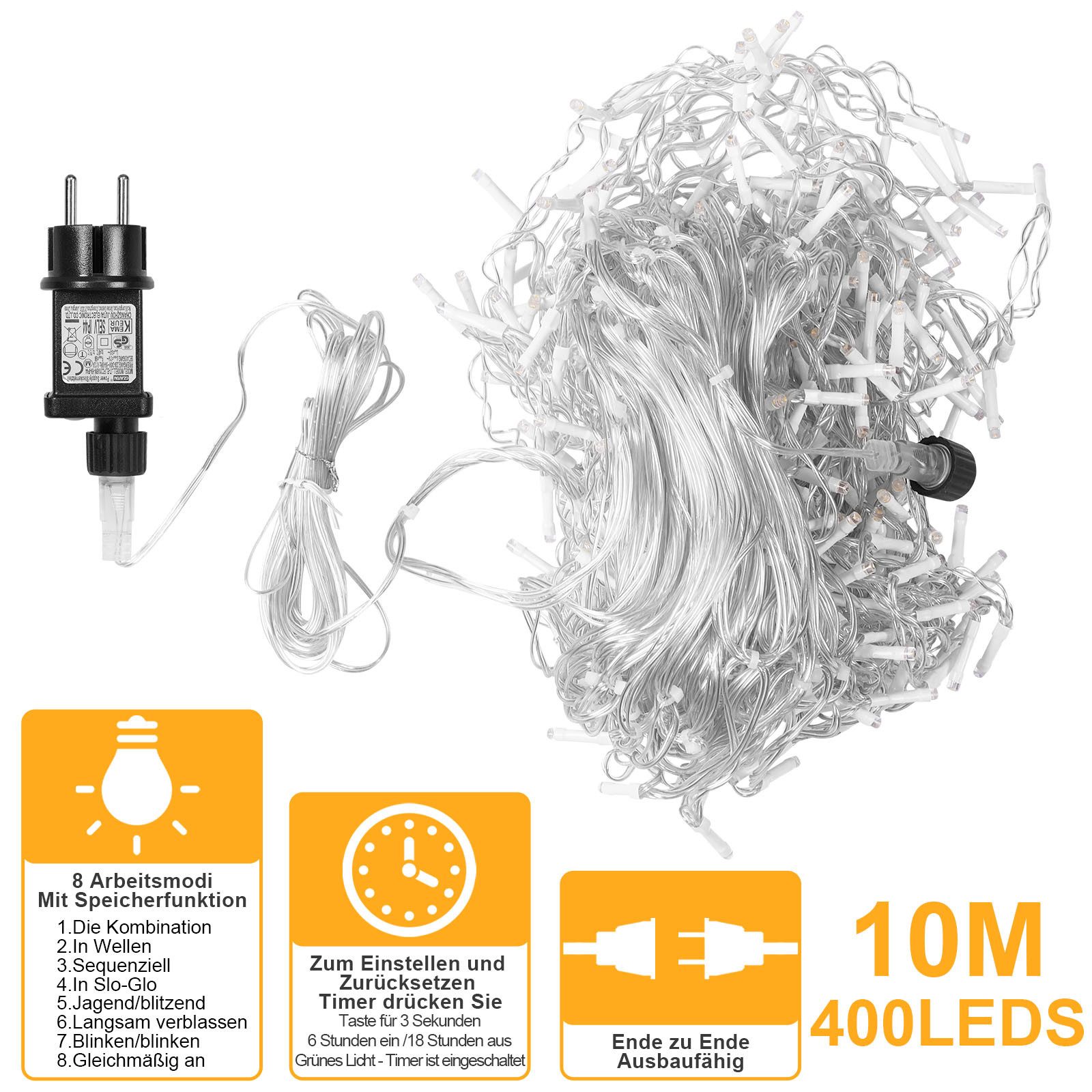 LMaxhome LED-Lichterkette Eisregen Lichterkette für Aussen Flashing Effekt günstig online kaufen