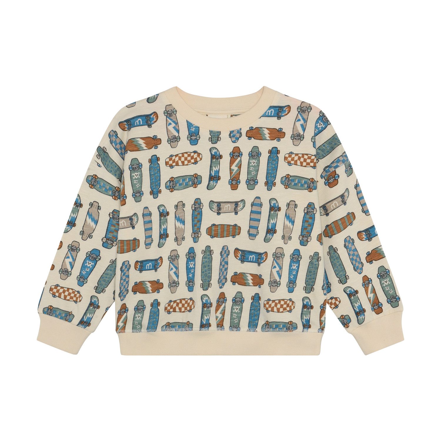 Sweater Jungen Sweatshirt Skateboard Print Baumwolle elastisch