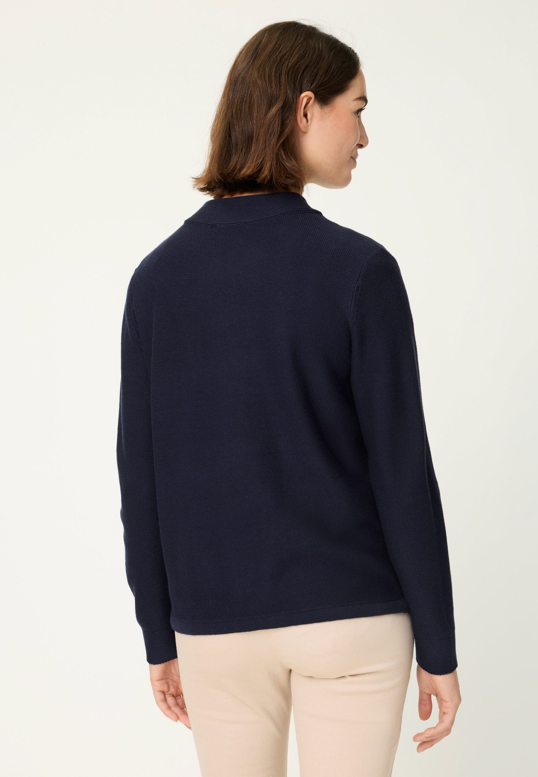 Olsen Cardigan mit Tunnelzug und Stehkragen