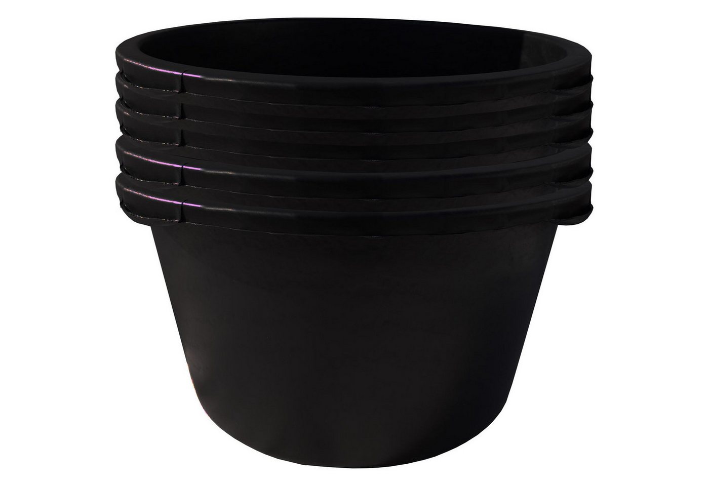 Thumbnail - Hossi's Wholesale Mörtelkübel 5x90 Liter Mörtelkübel Baukübel Mörtelwanne Zementkübel Rund Tuppen, (5-tlg)