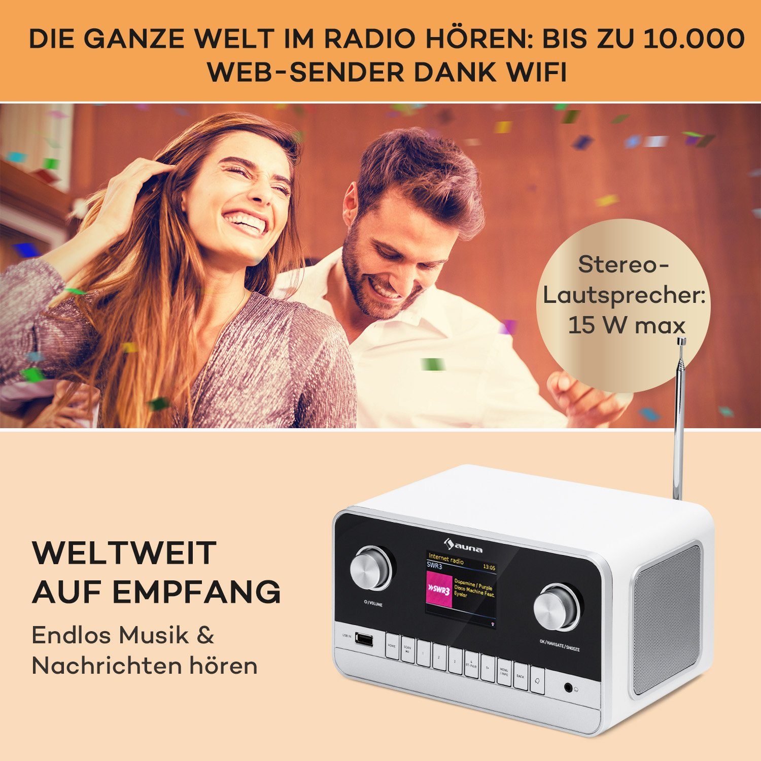Connect Radio MKII Weiß 100 10 Auna W) (DAB+;UKW,