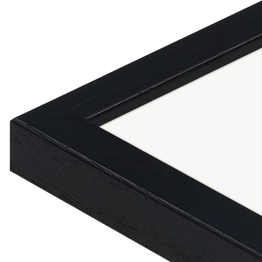 WANDStyle Galerierahmen G950 20x60 cm, für 3 Bilder, im Format 10x15 cm, aus Massivholz in der Farbe Schwarz, gemasert