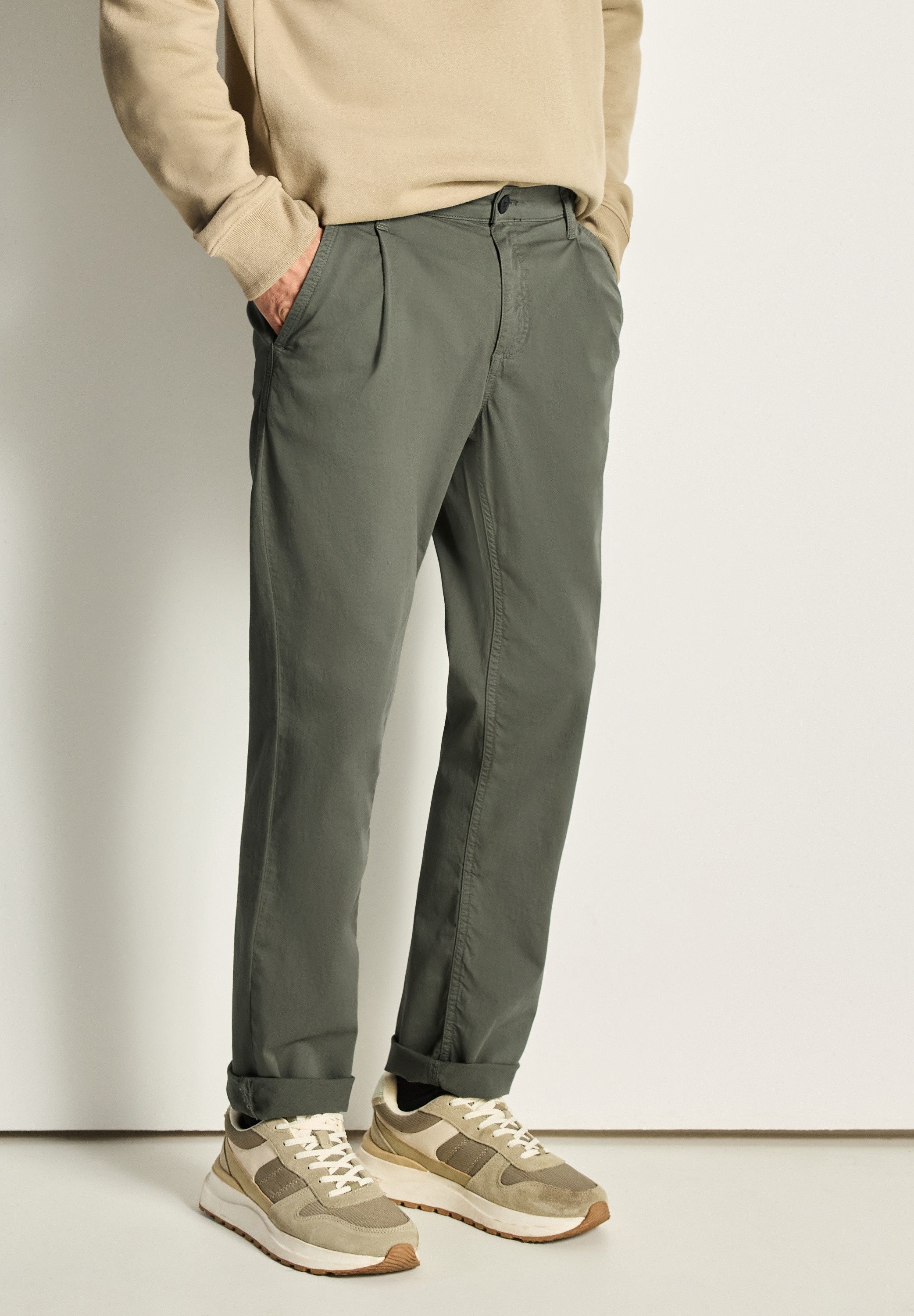 STREET ONE MEN Chinohose aus Baumwolle mit Stretchanteil
