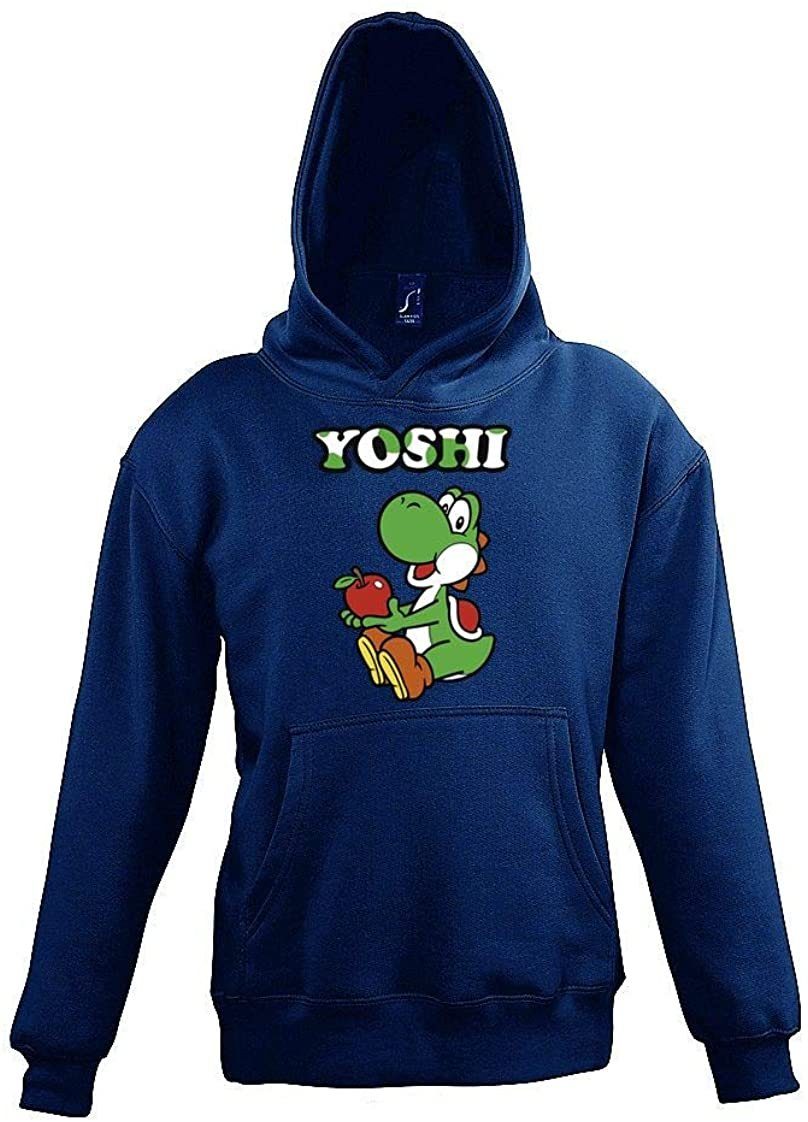 Youth Designz Kapuzenpullover Kinder Kapuzenpullover Hoodie Pullover Yoshi für Jungen & Mädchen mit modischem Print Navyblau