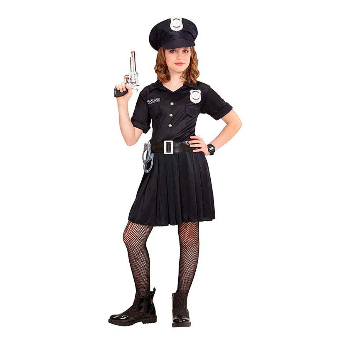 Kostüm Polizistin Kostüm für Mädchen, Kleid und Mütze