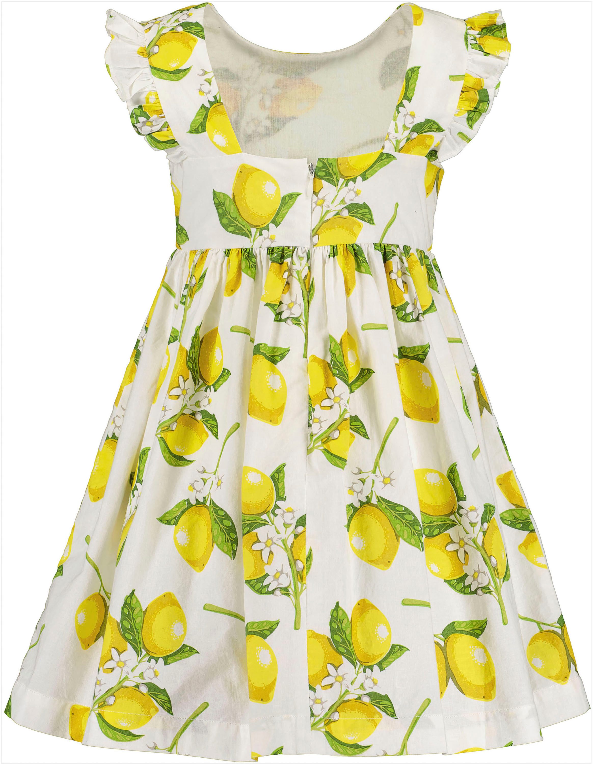 Blue Seven Sommerkleid (1-tlg) mit süßen Flügelärmeln und sommerlichem Alloverdruck