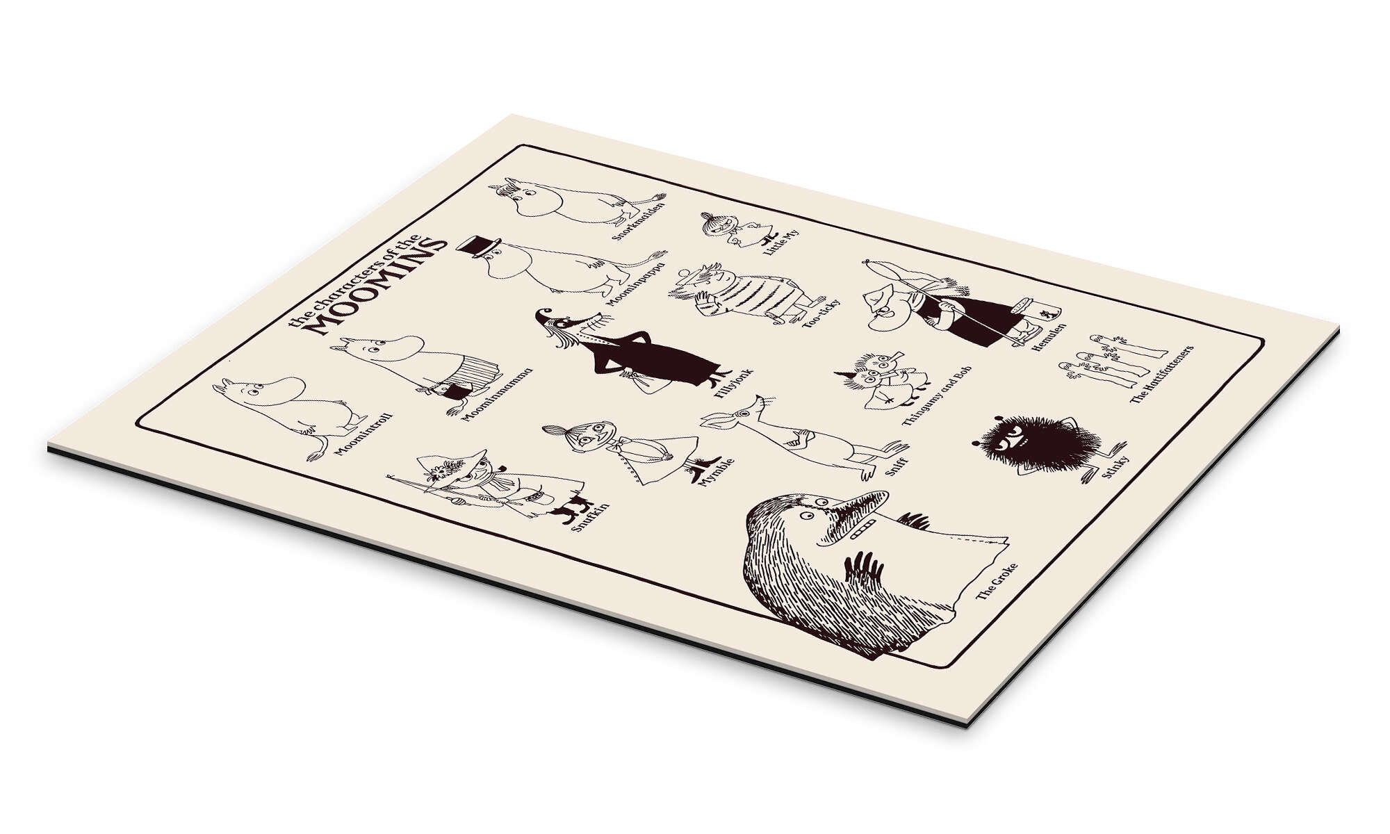Posterlounge Poster Moomin, The characters of günstig online kaufen