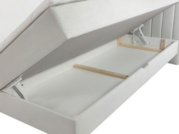 MIRJAN24 Boxspringbett Towiro (Polsterkopfteil, Matratze und Topper), mit 2 Bettkästen, Stilvoll Bettgestell