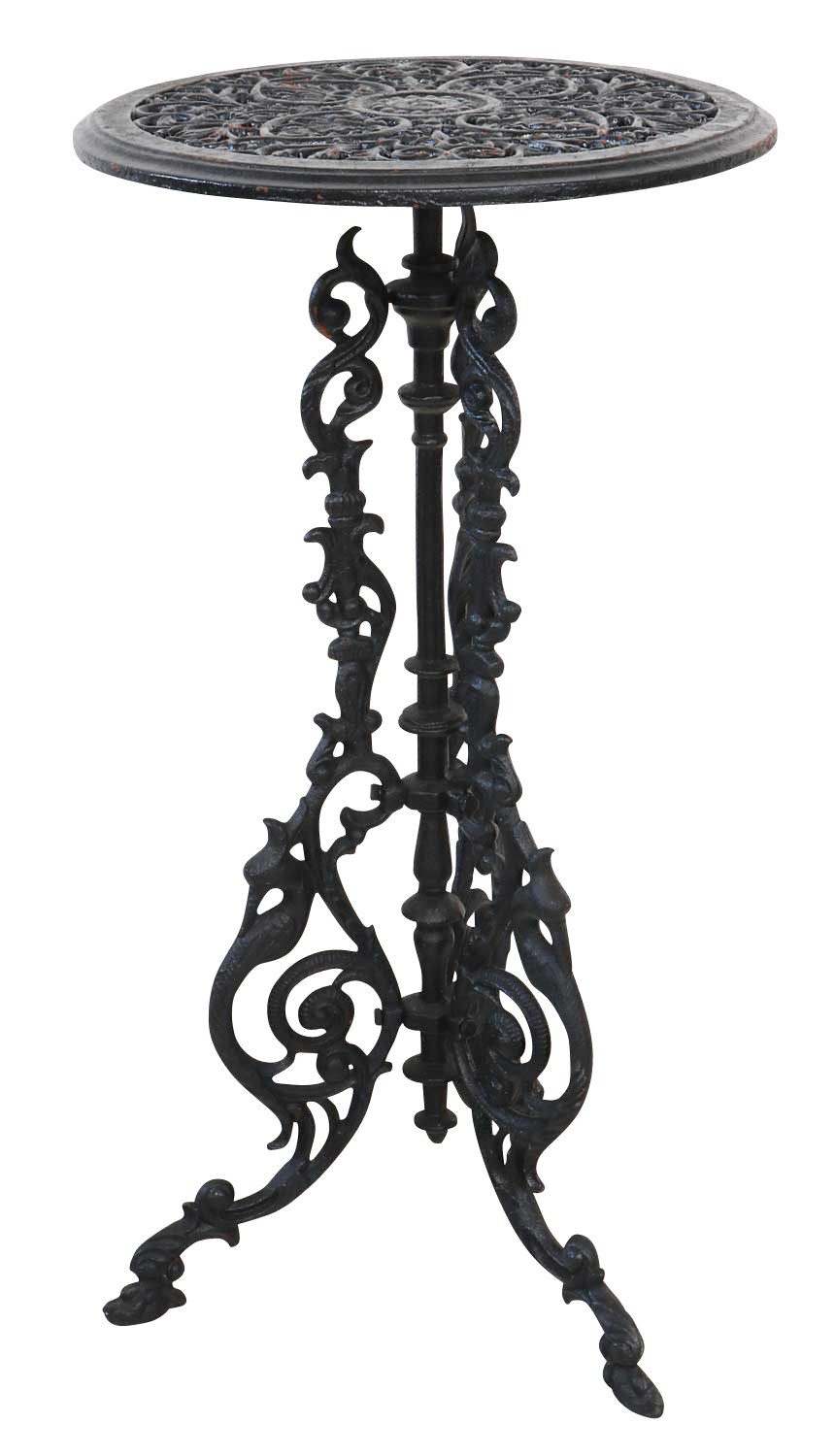 Aubaho Dekoobjekt Gartentisch Gusseisen 72cm Tisch Beistelltisch Eisen Antik-Stil schwar