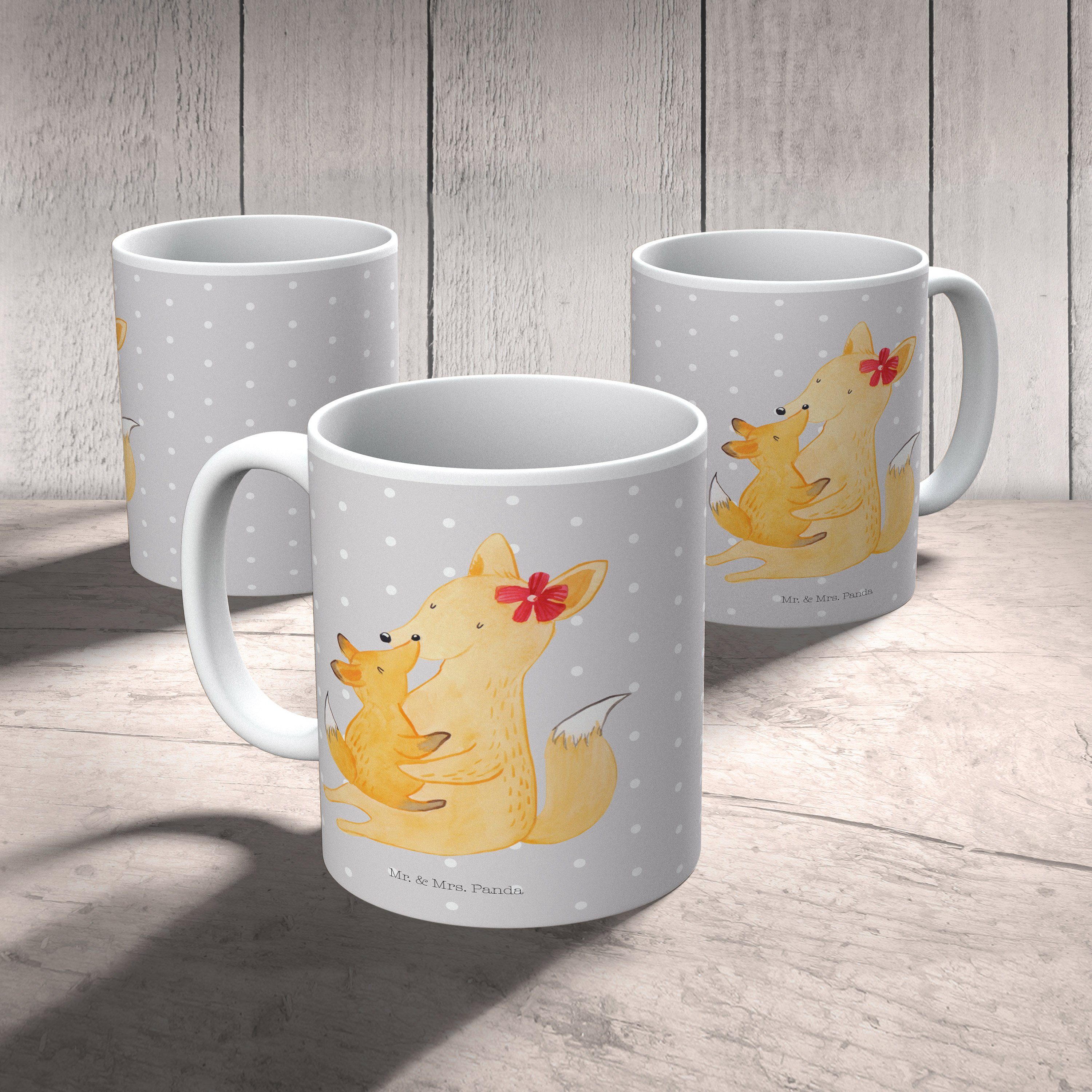 - Fuchs Mr. Tasse Motive, - Mama Mrs. & Grau Vatertag, Keramik Tasse Geschenk, Panda Pastell & Kind